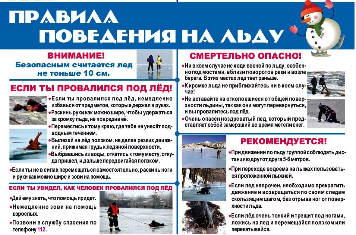 Методические рекомендации  по безопасности жизни людей на водных объектах  в зимний период года.